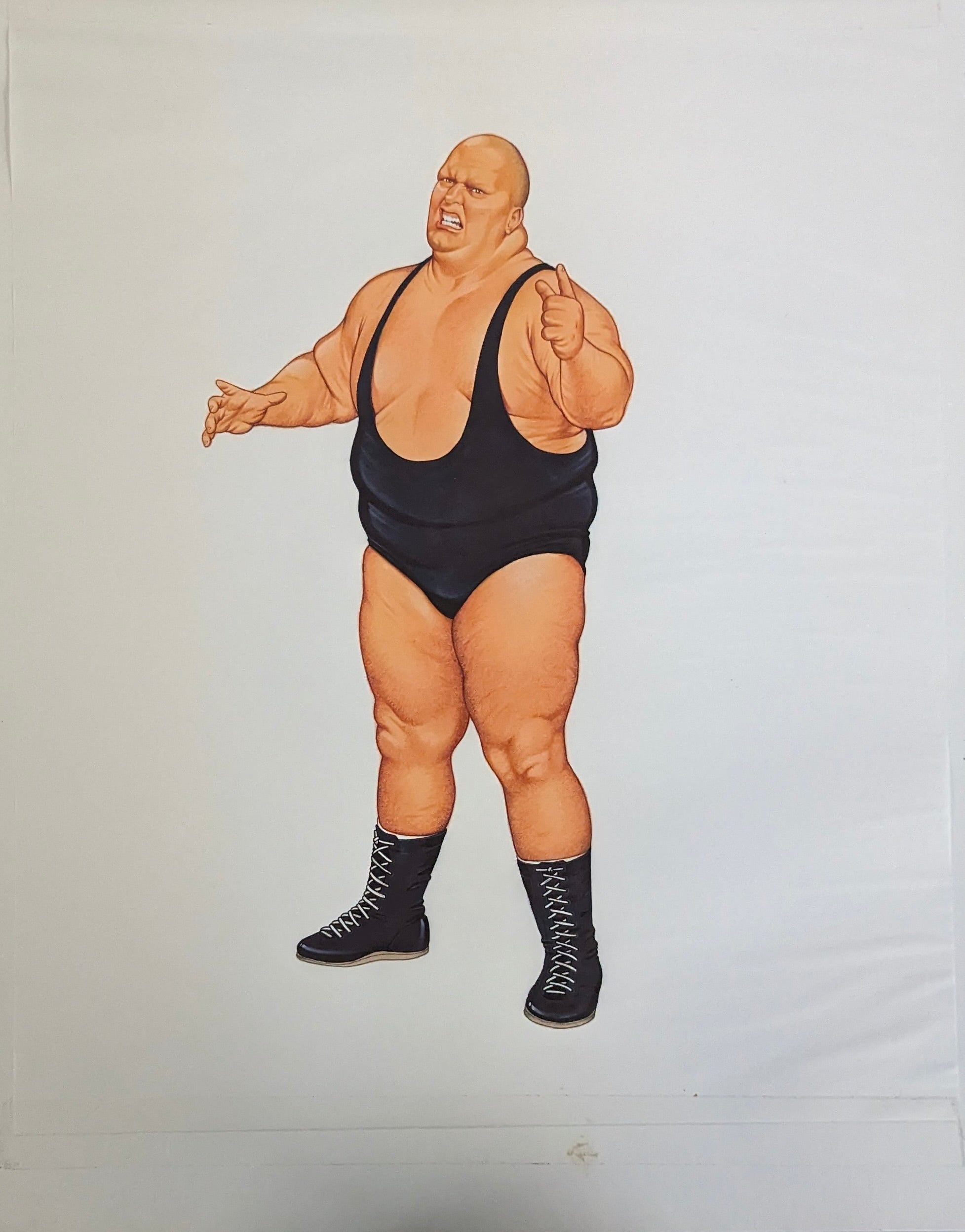 King Kong Bundy Original LJN WWF Toy Poster/Package Original