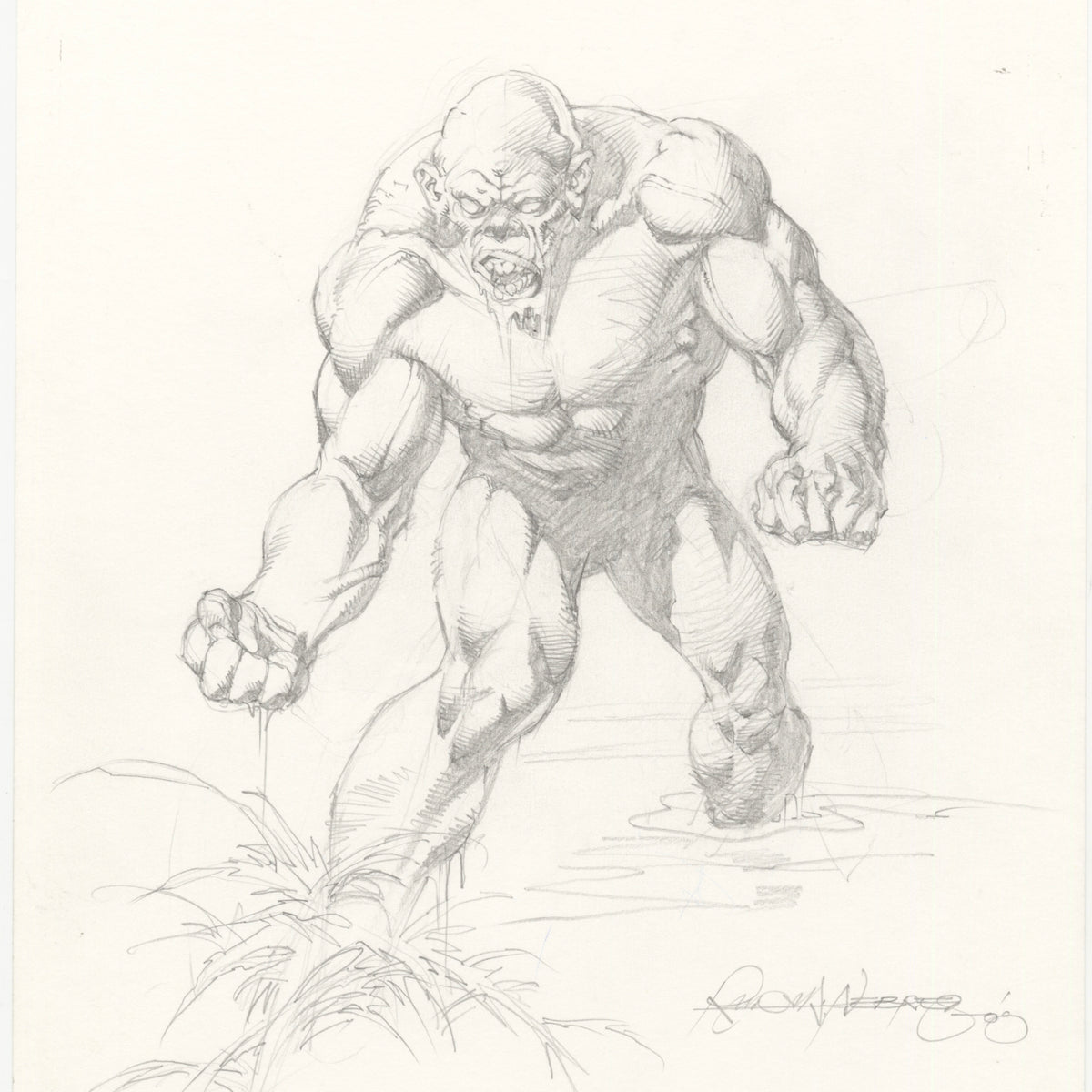 Eerie Monster Original Art by Rudy Nebres – Neat Stuff Vault